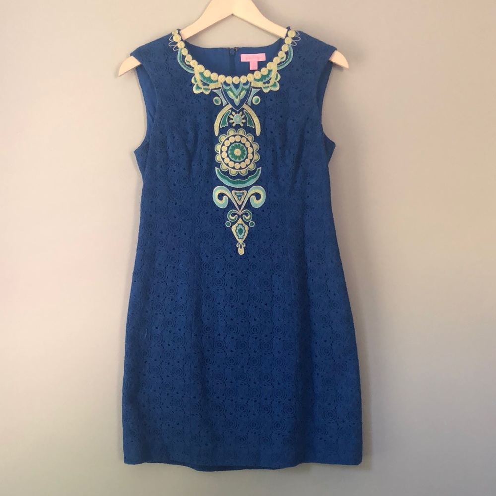 Lilly Pulitzer size 4 blue dress VGUC